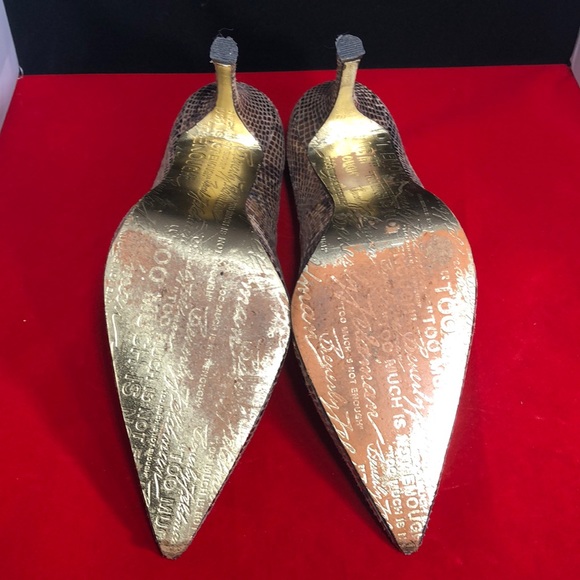 | Beverly Feldman | Metallic Reptile Print Pumps - Picture 5 of 6
